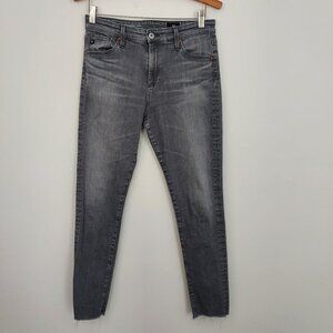 AG Adriano Goldschmied Farrah Hi Rise Skinny Ankle Gray Jeans
